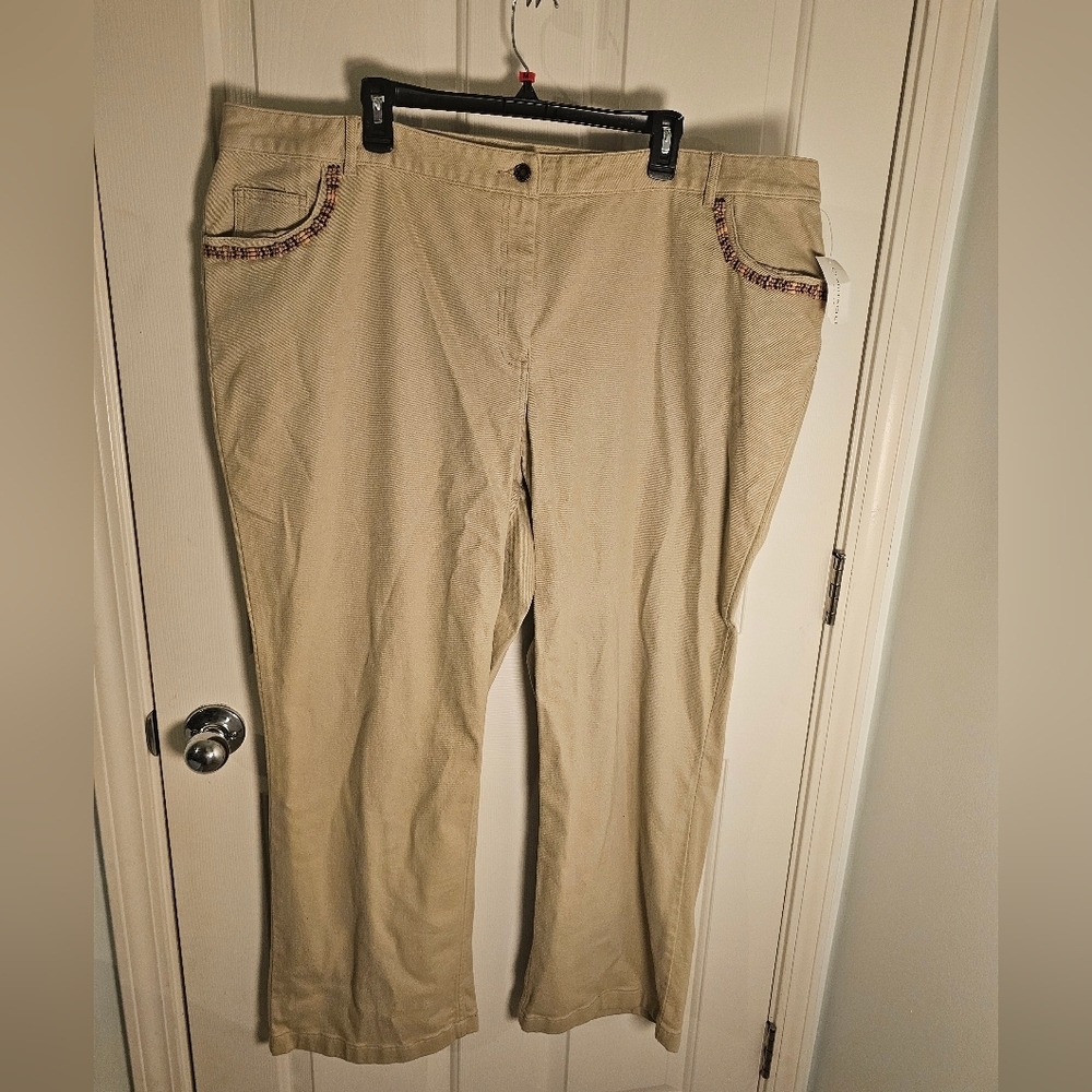 Charter Club NWT Women's Full-Length Laura Fit Beaded Jeans Pants Size 24w